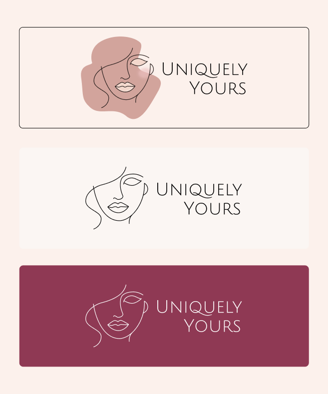 Uniquely Yours logo and color palette